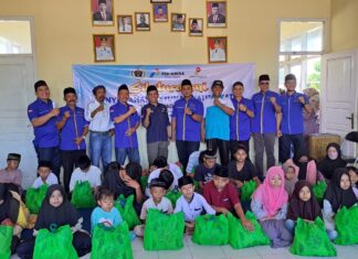 PWI Lampung Timur Santuni Yatim Piatu dan Kaum Dhuafa