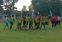 PWI Lamtim ‘Ditekel’ PJU Polres Lamtim di Lapangan Hijau Polres Setempat