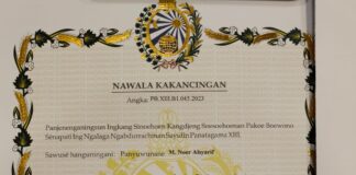 Kiay Heri dapat Gelar Kehormatan Dari Keraton