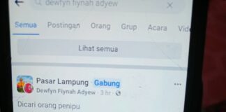 Warga Sukadana Laporkan pemilik Akun Sosmed “Dewfyn Fiynah Adyew” ke Polres Lampung Timur