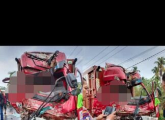 Truk Bermuatan Gas Elpiji Terlibat Adu Kambing Dengan Kendaraan Dinas Polisi, Hingga Sebabkan Kemacetan Panjang