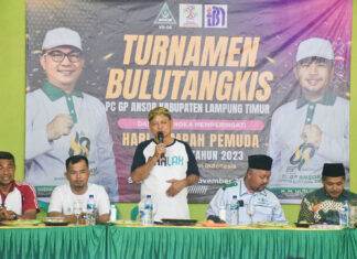 Bupati Dawam Buka Turnamen Bulutangkis GP Ansor Tingkat Kabupaten Lampung Timur
