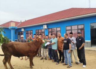 Hari Raya Idul Adha: PWI Lampung Timur Potong Hewan Kurban Satu Ekor Sapi