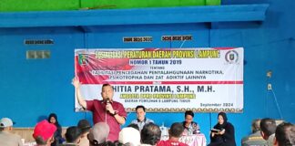 Ketua Granat Lamtim Menggalakkan Bahaya Narkoba saat Jadi Narsum di Giat Sosper Anggota DPRD Provinsi