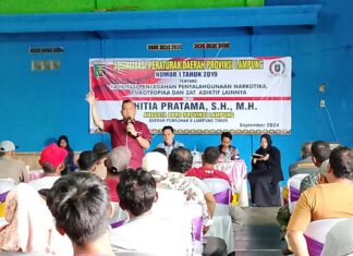 Ketua Granat Lamtim Menggalakkan Bahaya Narkoba saat Jadi Narsum di Giat Sosper Anggota DPRD Provinsi