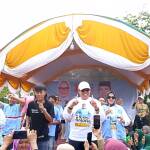 Ratusan Masyarakat Kecamatan Labuhan Ratu Senam Bersama Ela-Azwar