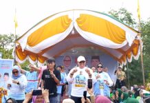 Ratusan Masyarakat Kecamatan Labuhan Ratu Senam Bersama Ela-Azwar