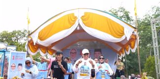 Ratusan Masyarakat Kecamatan Labuhan Ratu Senam Bersama Ela-Azwar