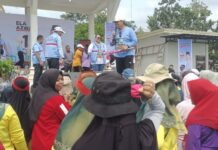 Warga Desa Se-Kecamatan Sekampung Udik Senam Sehat Bersama Ela-azwar