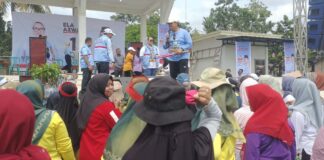 Warga Desa Se-Kecamatan Sekampung Udik Senam Sehat Bersama Ela-azwar