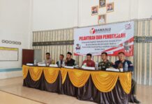 PWI Lampung Timur Gelar Pembekalan Pengawas TPS di Batanghari Nuban