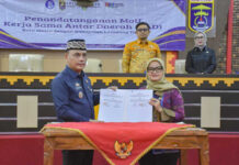 Pemkab Lamtim dan Kota Metro Tandatangani MoU Kerja Sama Pengendalian Inflasi