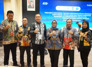 Bupati Lamtim Tandatangani Keputusan Bersama Percepatan Layanan Perizinan Tenaga Medis