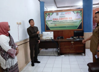 Bupati Lamtim Ela, Cek Langsung kesiapan Layanan Call Center 112