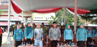 Wabup Lamtim Sambut Kunker Ketua Tp Pkk Prov Lampung Dalam Rangka Pembinaan Desa Tapis