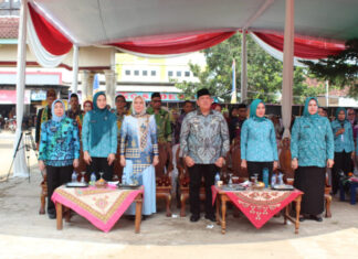 Wabup Lamtim Sambut Kunker Ketua Tp Pkk Prov Lampung Dalam Rangka Pembinaan Desa Tapis