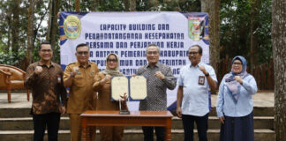 Bupati Lamtim Ela Bangun Sinergitas bersama Pemkab Bantul Tandatangani Kesepakatan dalam Pengendalian Inflasi